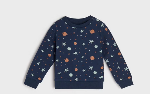 Sinsay Boy's Navy Blue  Sweatshirt ANFK315