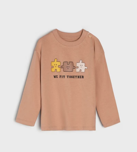 Sinsay Boy's  Beige Sweatshirt ANFK420