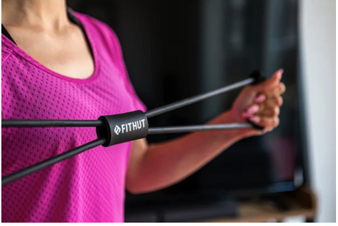 FitHut figure of 8 resistance band in black | FitHut In Lebanon