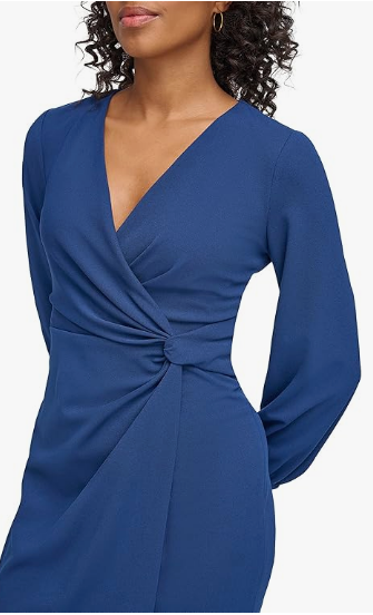 DKNY Women's Navy Blue Long  Sleeve Dress |DKNY in Lebanon