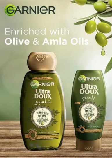 Garnier Ultra Doux Mythic Olive Shampoo 400ml + Conditioner 200ml (-20% OFF) | Garnier In Lebanon