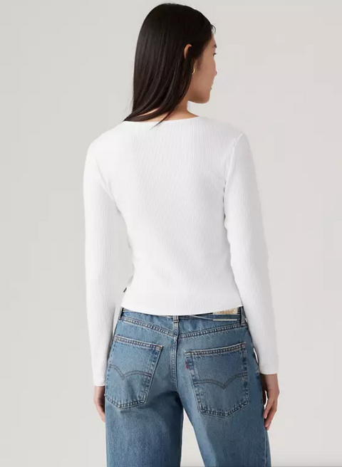 Levi's Women's White Muse Long Sleeve Blouse| Levi's in Lebanon