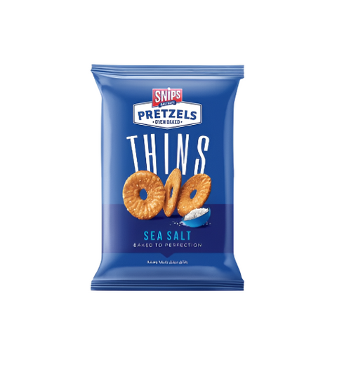 Snips Pretzels Oven Baked Thins Sea Salt Flavor 180g | Snips In Lebanon