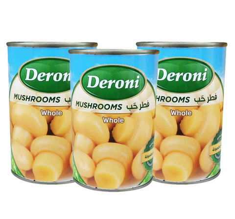 Deroni Whole Mushrooms  400g*3 |Deroni In Lebanon