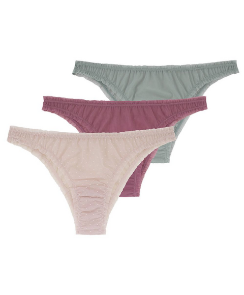 Dorina Women's Dusty Rose / Pink / Mint Green Set 3pcs Panties | Dorina In Lebanon