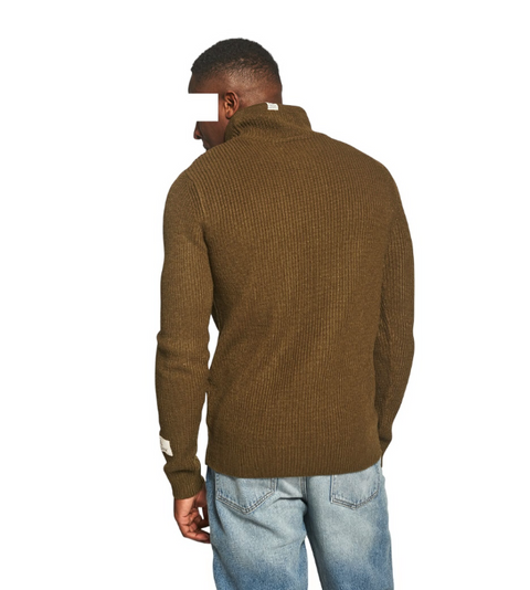 Redefined Rebel Men's Dark Olive Easton Knit Sweater | Redefined Rebel In Lebanon