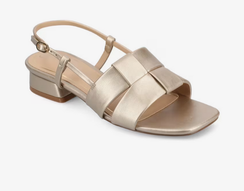 Journee Collection Women's Champagne Tabatha Flat Sandals | Journee Collection In Lebanon
