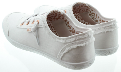 Bobs Women's White Sneaker Shoes ABS169 shr