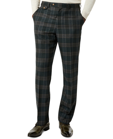 Tayion Men's Green Plaid Trouser ABF2337,(ch1)