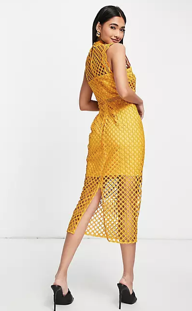 Asos Design Women's Mustard Dress ANF807