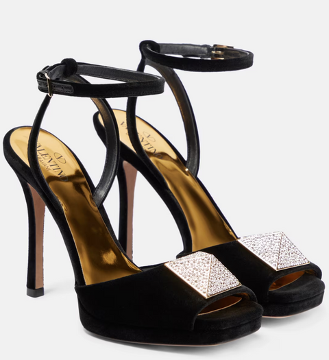 Valentino Women's Black Heel ACS791 shr