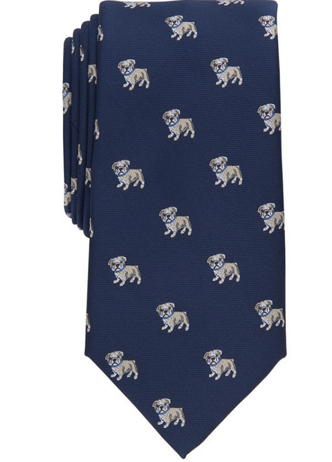 Club Room Men's Navy Blue Classic Bulldog Neat Tie ABL416