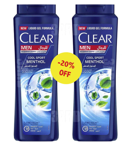 Clear Men Cool Sport Menthol Shampoo 360ml X2  (-20 Off%) | Clear In Lebanon