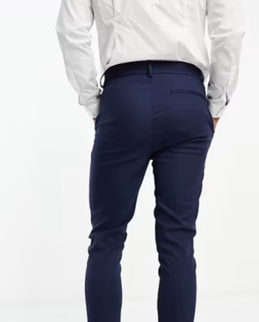 ASOS DESIGN  Men's Navy Blue Skinny Trouser ANF2400