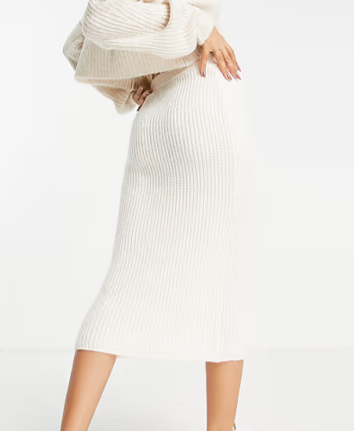 Topshop Women's Cream Skirt ANF3254