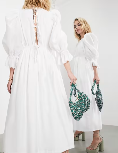 ASOS EDITION Women's White Dress ANF3078