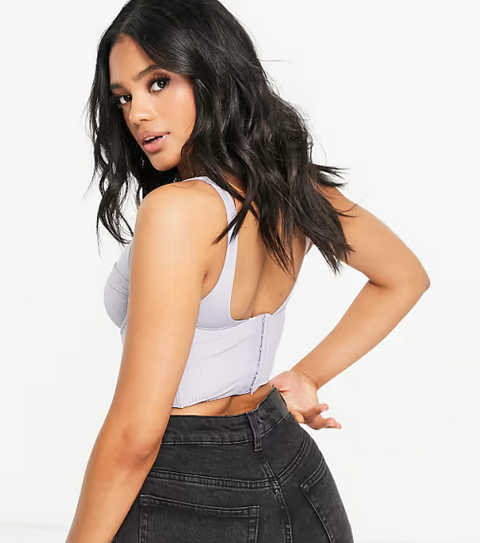 ASOS DESIGN Women's Grey Corset ANF3522