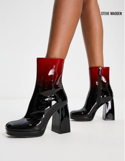 Steve Madden Women's Black Level Up Ombre Patent Boots |Steve Madden in Lebanon