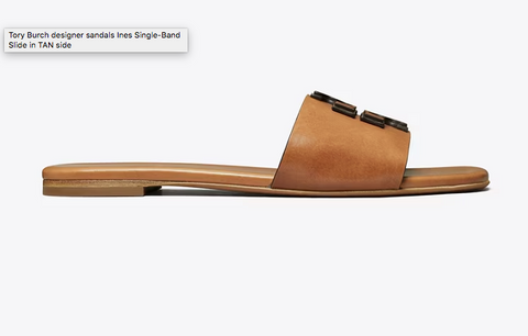 Tory Burch Women's Camel Flat Slippers | Tory Burch In Lebanon