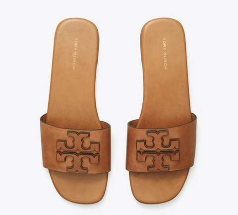 Tory Burch Women's Camel Flat Slippers | Tory Burch In Lebanon