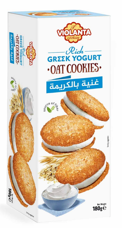 Violanta Greek Yogurt Oat Cookies In Cream 180g | Violanta In Lebanon