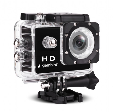 Gembird Black HD Action Camera With Waterproof Case | Gembird In Lebanon