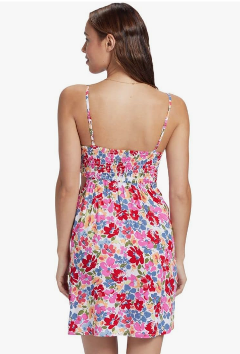Roxy Women's Pink Floral  Hot Tropics Sleeveless Mini Dress |Roxy in Lebanon