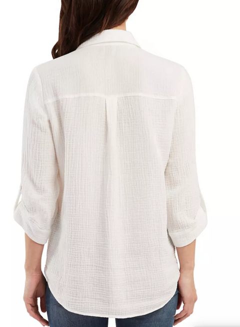 BCX Women's White Linear Shirt | BCX in Lebanon