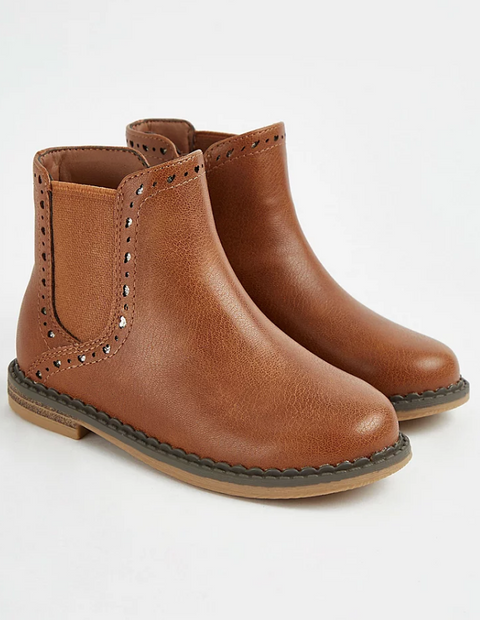 George Babygirl's Camel Tan Zip Up Chelsea Boots| George in Lebanon