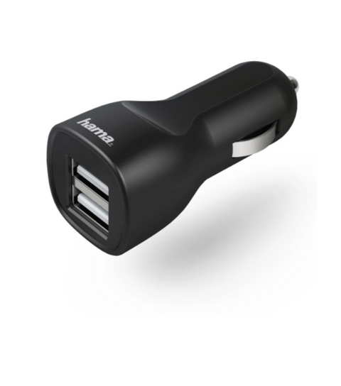Hama Black Car Fast Charger 12W/2.4A | Hama In Lebanon