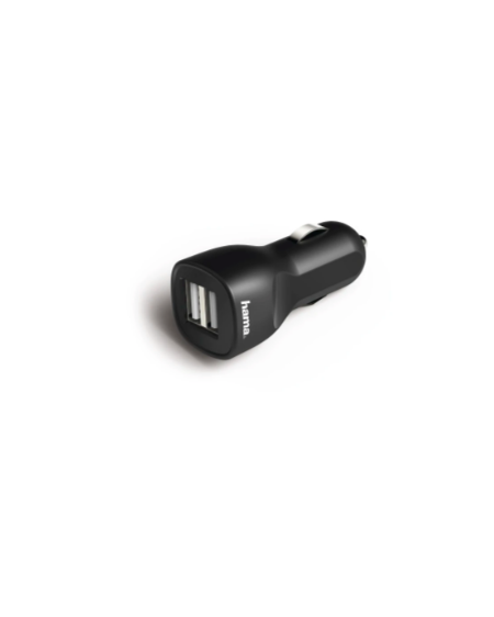 Hama Black Car Fast Charger 12W/2.4A | Hama In Lebanon