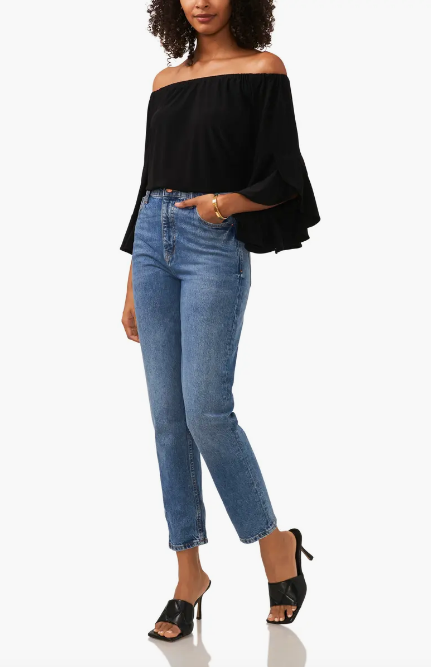 Vince Camuto Women's Black Off Shoulder Blouse | Vince Camuto In Lebanon