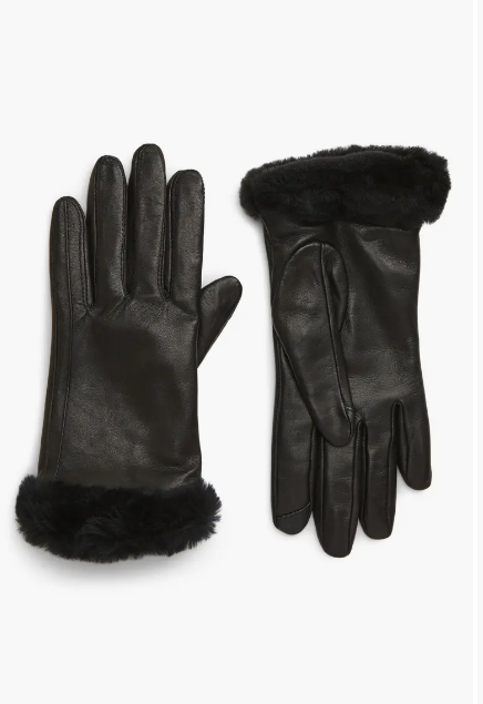UGG Women's Black Seamed Tech Gloves| UGG In Lebanon