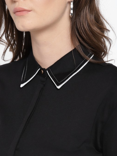 Mango Women's Black Long Sleeve Shirt |Mango In Lebanon
