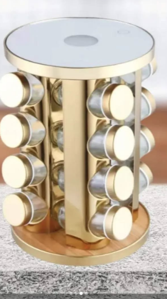 Sd Gold Led Spice Set 16pcs Seasoning Bottles | SD In Lebanon