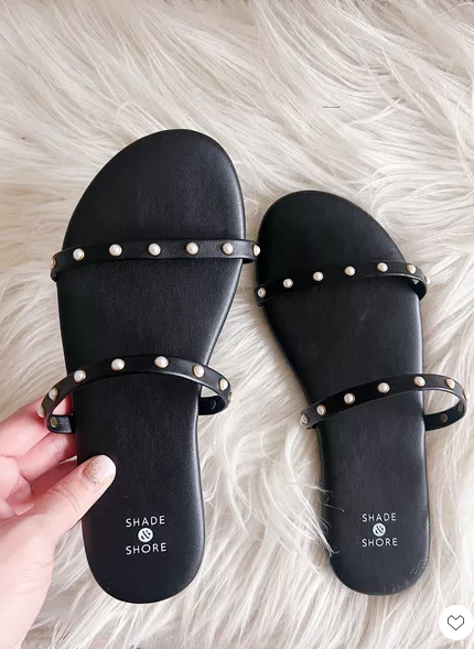 shade & Shore Women's Black Indi Slide Slipper |shade & Shore In Lebanon
