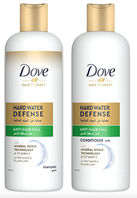Dove Hair Therapy Hard water Defense Anti Hair Fall Shampoo 400ml + Conditioner 400ml Special Offer | Dove In Lebanon