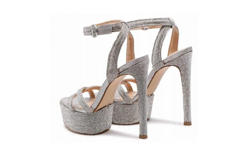 Steve Madden Women's Silver Rhinestone Marciana-r+ Heeled Sandal |Steve Madden In Lebanon