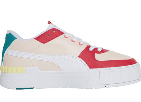 Puma Women's White & Core Pink American Beauty Cali Sport Rose Sneakers |Puma In Lebanon