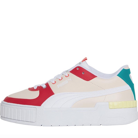 Puma Women's White & Core Pink American Beauty Cali Sport Rose Sneakers |Puma In Lebanon