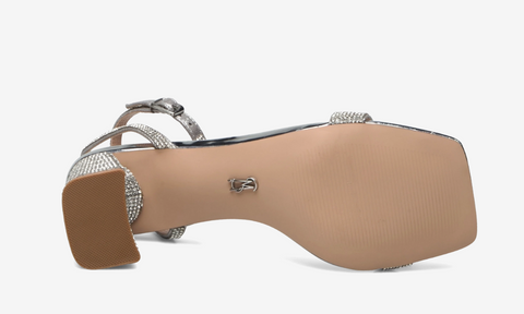 Steve Madden Women's Silver Rhinestone Luxe-R Heeled Sandal |Steve Madden In Lebanon