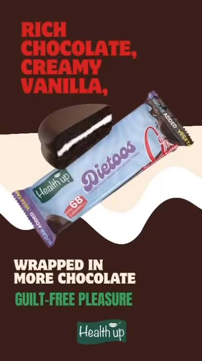 Health Up Dietoos Coated Cocoa Biscuit With Vanilla Cream 34g | Health Up In Lebanon