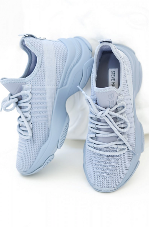 Steve Madden Women's Sky Blue Fabric Mac Sneakers | Steve Madden In Lebanon