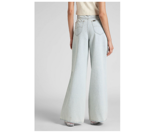 Wrangler Women's Light Blue Drew Fit Very High Waist Wide Ripped Jeans | Wrangler In Lebanon