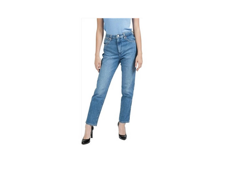 Wrangler Women's Blue Mom Morticia Jeans | Wrangler In Lebanon