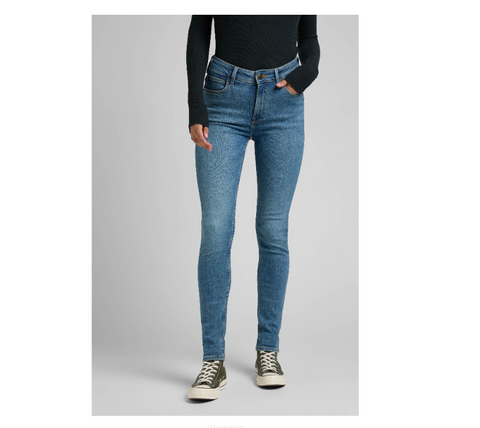 Lee Women's Blue Scarlett Skinny Fit Slim Cut High Waist Flexible Jeans | Lee In Lebanon