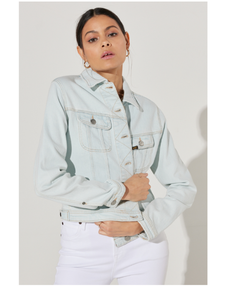 Lee Women's Light Blue Trucker Regular Fit Cut Denim Jacket | Lee In Lebanon