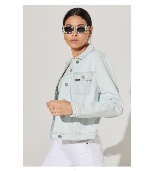 Lee Women's Light Blue Trucker Regular Fit Cut Denim Jacket | Lee In Lebanon