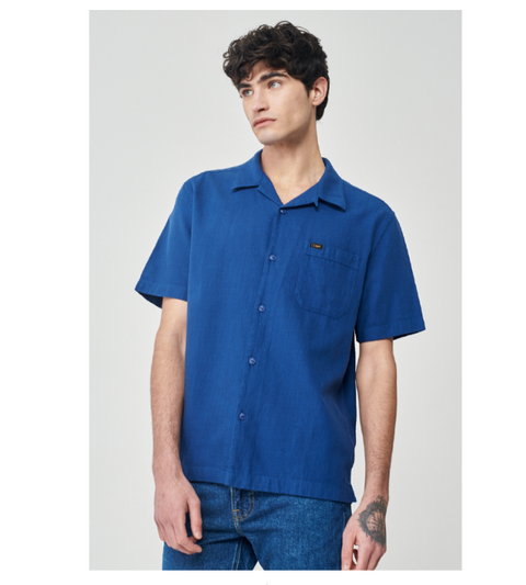 Lee Men's Dipped Blue Resort short Sleeve Shirt | Lee In Lebanon