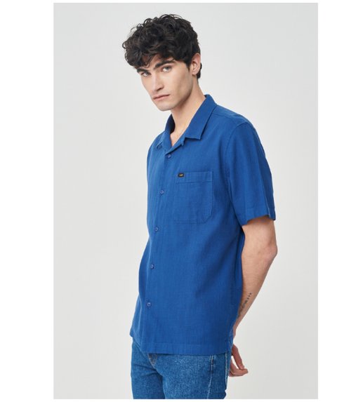 Lee Men's Dipped Blue Resort short Sleeve Shirt | Lee In Lebanon